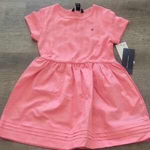 Tommy Hilfiger Bright Pink Casual Kids Dress